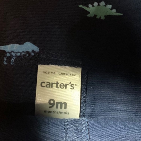 Carter's Dinosaur Snap-Up Jumper Romper sz 9 months - Picture 3 of 3